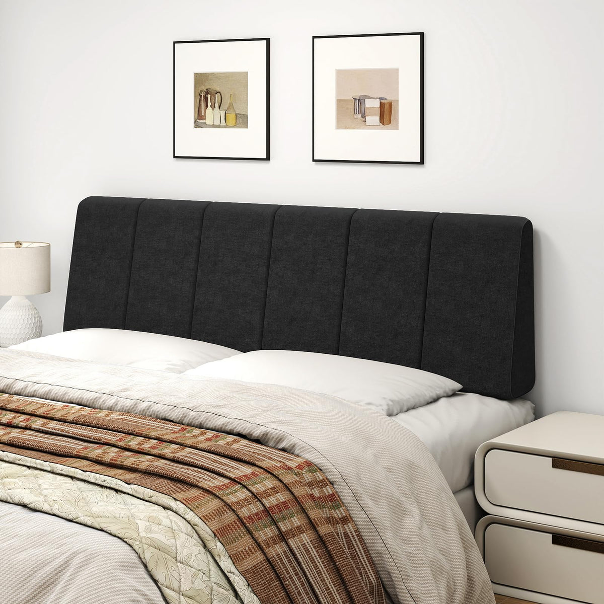 Liiwepo queen headboard arrives with no-assembly required for quick setup.
