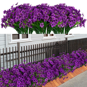 LikSoor 21 bundles outdoor UV-resistant flowers brighten porches with long-lasting color.