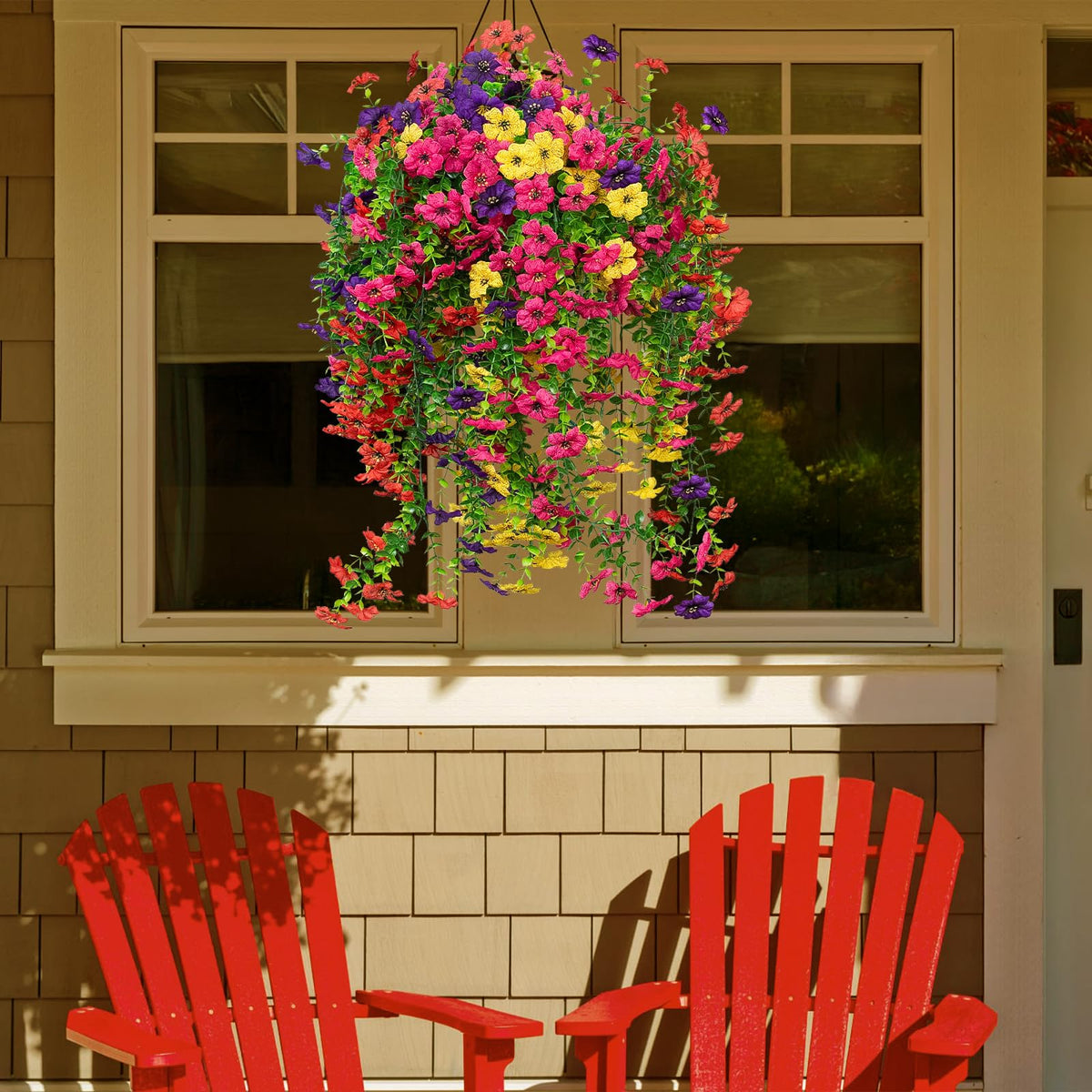 LikSoor outdoor vines add lush greenery to windows and porches.