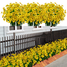 LikSoor outdoor yellow flower bundle adds year-round color to porches and gardens.
