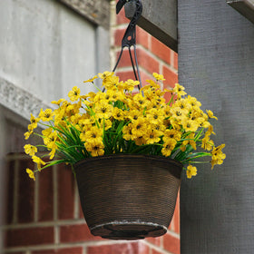 LikSoor yellow outdoor flowers create inviting table centerpieces and shelf decor.