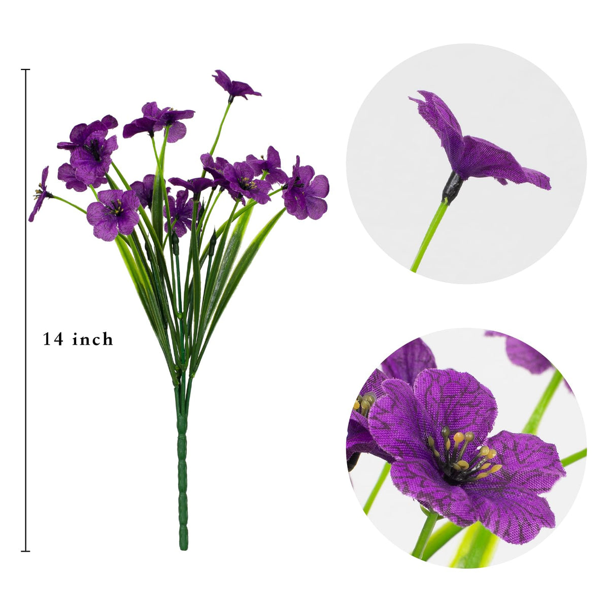 LikSoor violet flower bundles enhance living spaces with realistic color and easy setup.