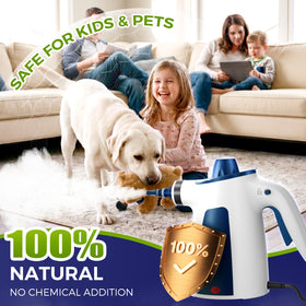 Likzest steam cleaner shows a 350ml tank for longer cleaning sessions