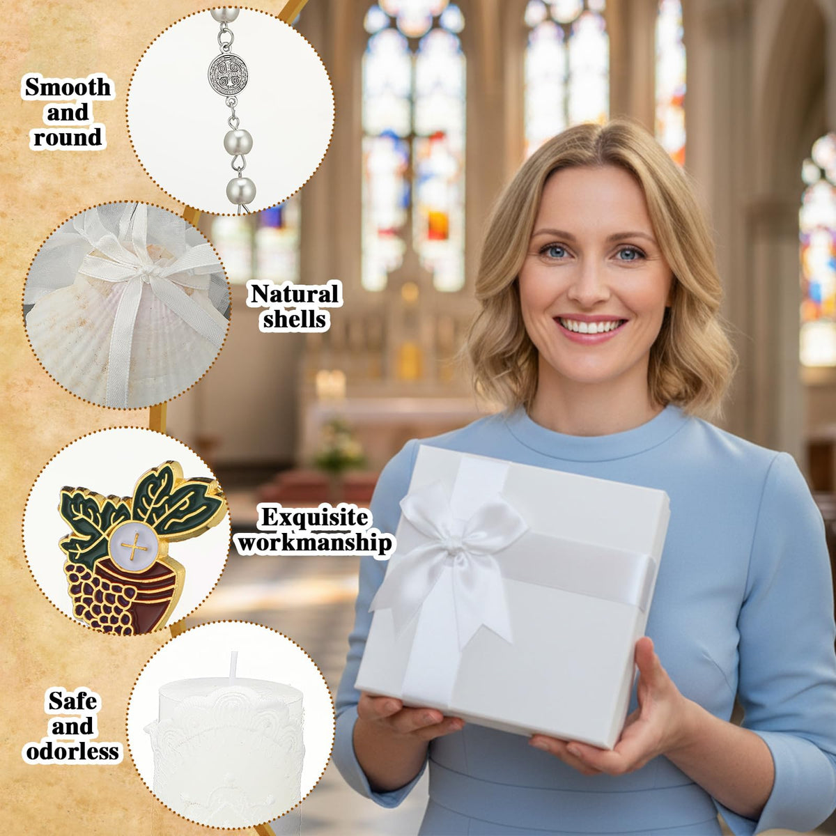 Liliful baptism pin designed to complement ceremonial outfits