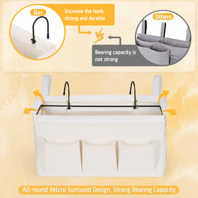 Lilithye bedside caddy set suited for dorms, hospitals, and cribs.