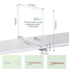Liliyab acrylic divider with rounded edges protects shelves and clothes.