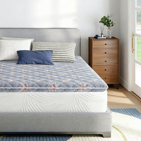 Lillibearas breathable hypoallergenic foam topper on a bed for comfort
