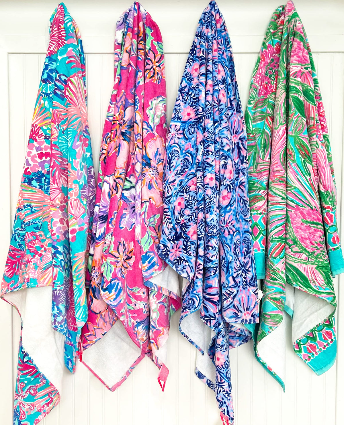 Lilly Pulitzer easy-care towel dries quickly and stays plush after washing