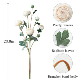 LILUYTO realistic ranunculus close-up showing petal texture and color depth