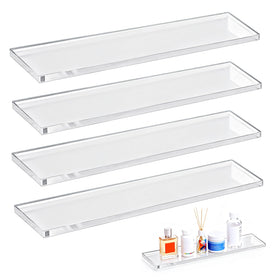 LILXIU acrylic shelves 4-pack for 13.25 inch cabinet storage and organization