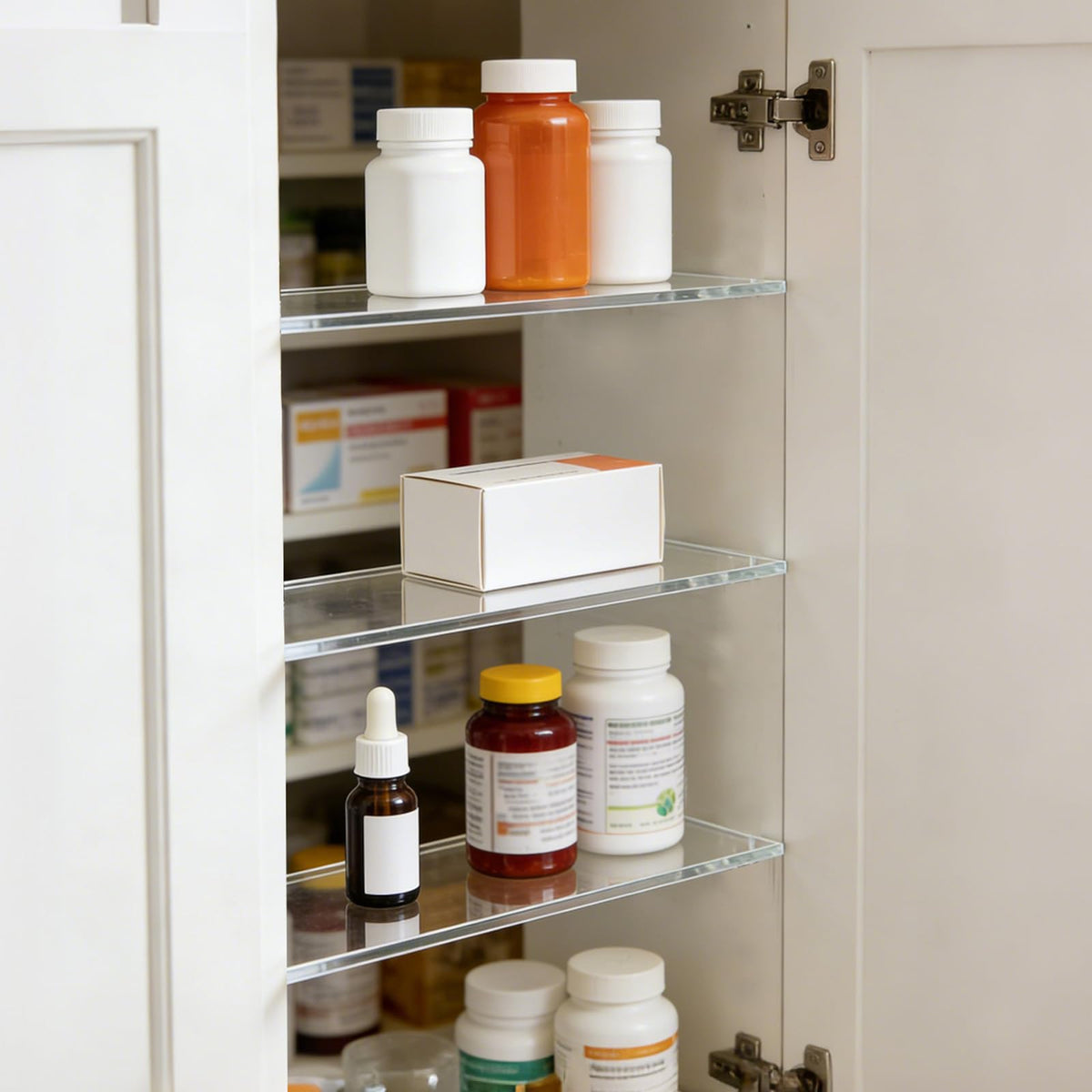 LILXIU slim 0.31 inch thick shelves maximize space without crowding