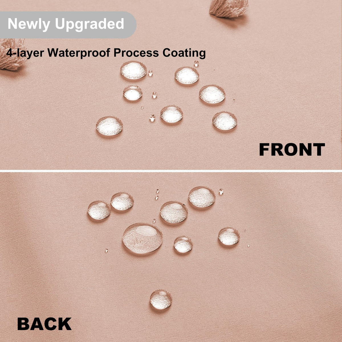LilyCat pink blush curtain with reinforced hooks for quick, secure hanging.