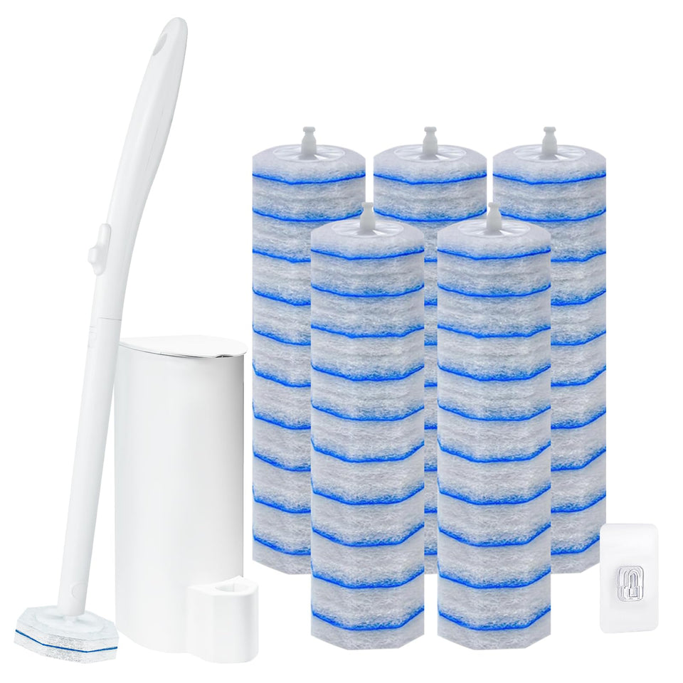 Liminfeit wall-mounted toilet brush holder kit saves space and keeps tools tidy.