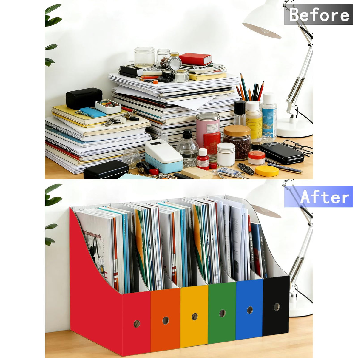 Limitliho clean aesthetic storage solution enhances any desk or shelf.