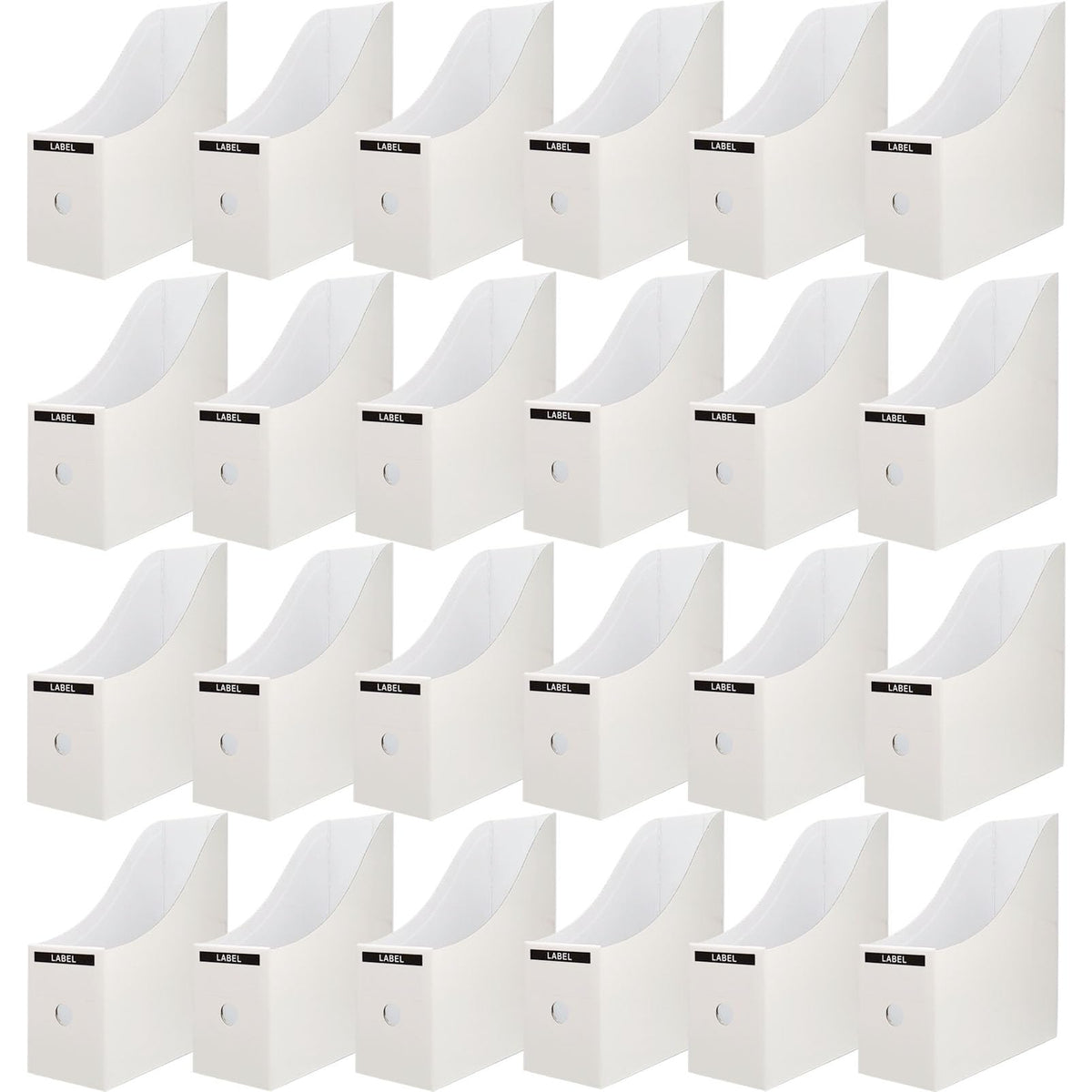 Limitliho magazine file holder front view shows easy-access design for fast retrieval.