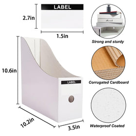 Limitliho white cardboard organizer on a desk keeps workspace clutter-free.