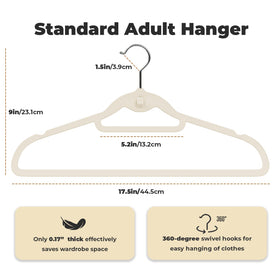 Limogoo velvet hangers protect delicate fabrics with smooth shoulders and padding.