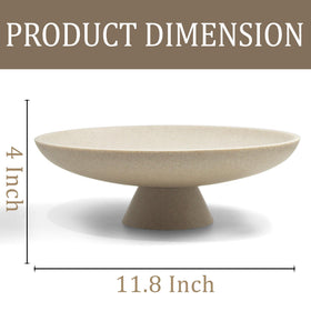 LIN CHUAN beige pedestal bowl as a gift-ready decor option for homes.