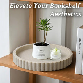 LIN CHUAN decorative tray with candles creates ambient coffee table display.