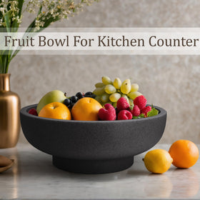LIN CHUAN resin bowl with pedestal design, a modern living room accent.