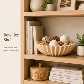 LIN CHUAN decorative display bowl fits shelves or coffee tables.