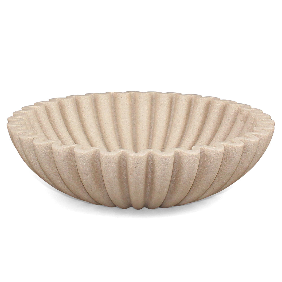 LIN CHUAN ruffle edge bowl closeup showing elegant silhouette for stylish countertops.
