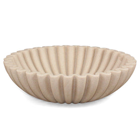 LIN CHUAN ruffle edge bowl closeup showing elegant silhouette for stylish countertops.