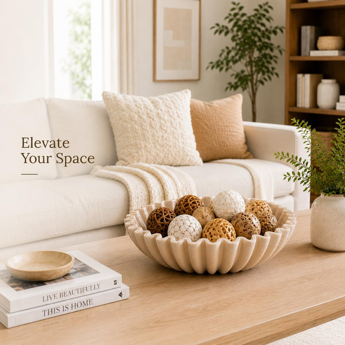 LIN CHUAN solid resin construction offers sturdy weight and lasting presence.