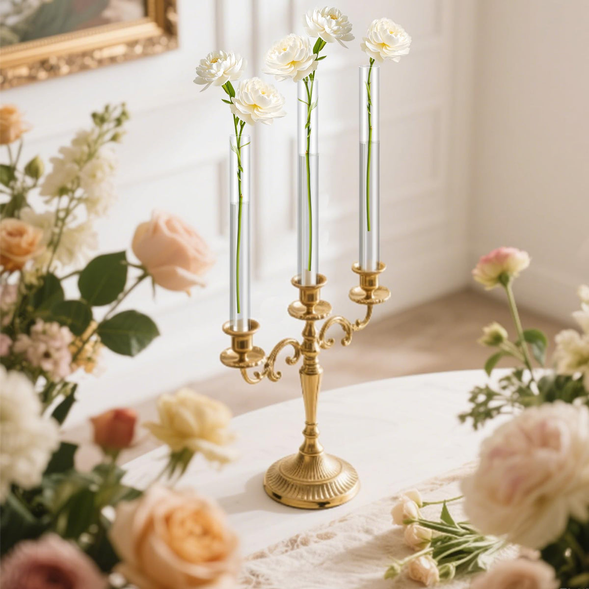 Linastu taper candle holder vase compatible with 20–22 mm candles.