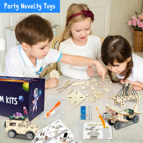 LINAYE wood pieces kit enables durable, splinter-free building sessions for kids.