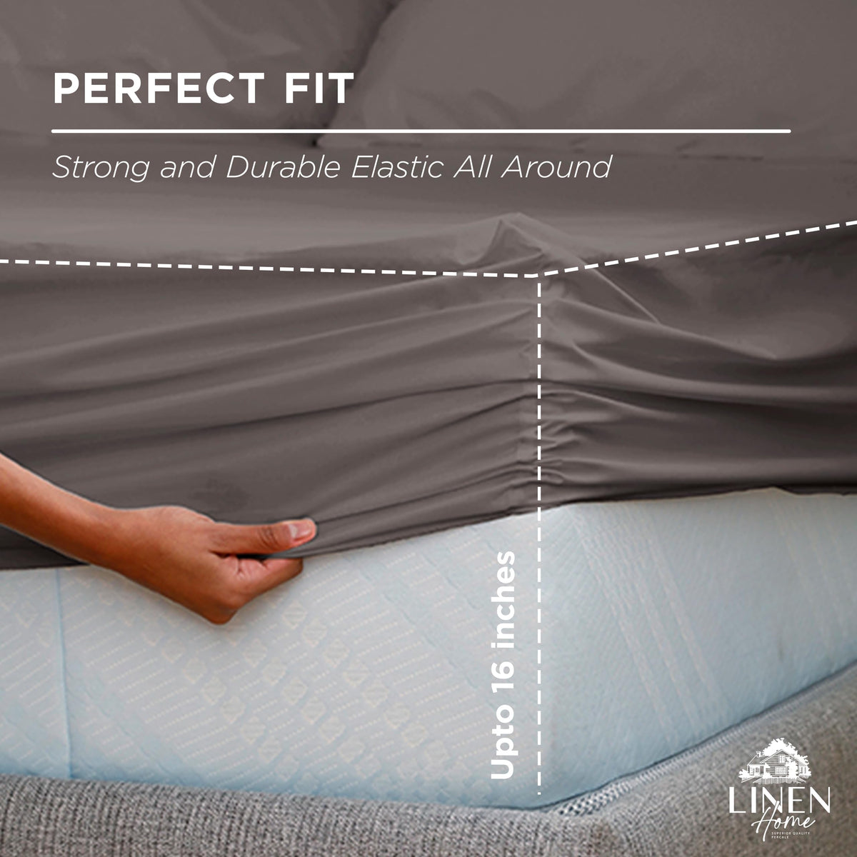 Linen Home 100 percent cotton percale weave for breathable, cool nights.