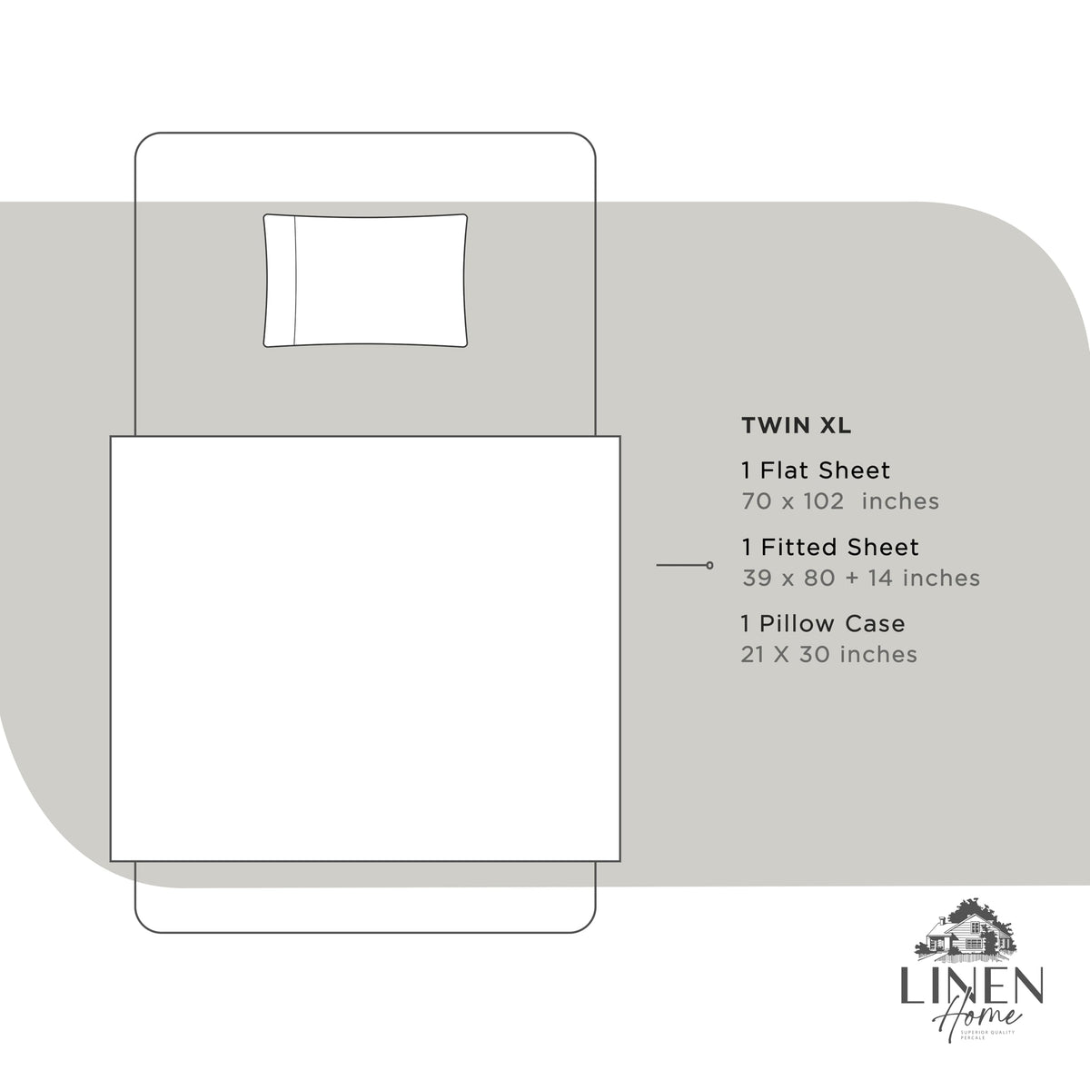 Linen Home 3-piece twin XL set simplifies bed refresh.