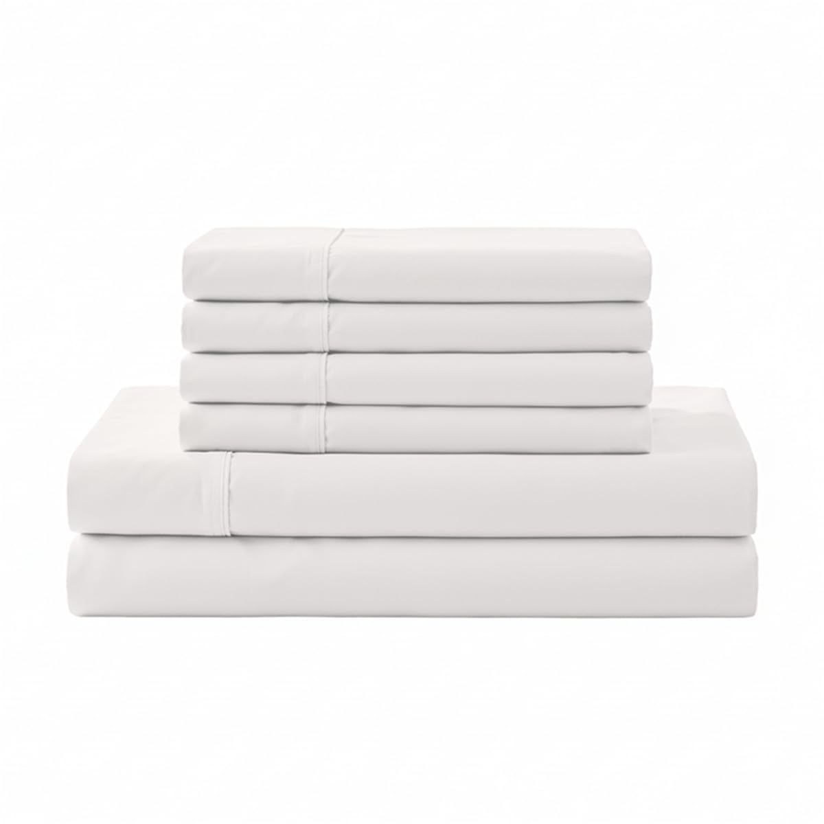 Linen Home 6-Piece Queen Sheet Set close-up shows breathable percale fabric.