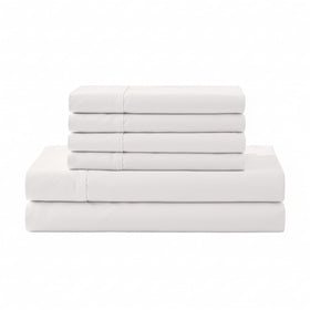 Linen Home 6-Piece Queen Sheet Set close-up shows breathable percale fabric.