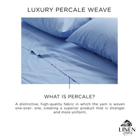 Linen Home deep-pocket fitted sheet fits mattresses up to 16 inches securely.