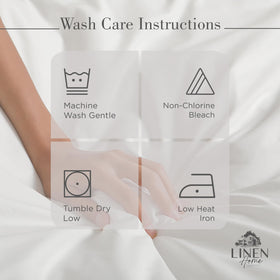 Linen Home bed setup with dove grey sheets for coordinated hotel-inspired styling
