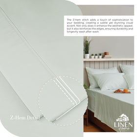 Linen Home Dove Grey percale pillowcases offer smooth texture for comfortable nights