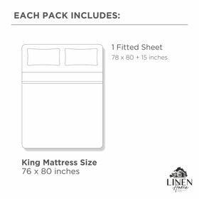 Linen Home easy care sheet suitable for warm machine wash.