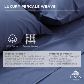 Linen Home full-size fitted sheet with 54x75x15 dimensions for a snug fit
