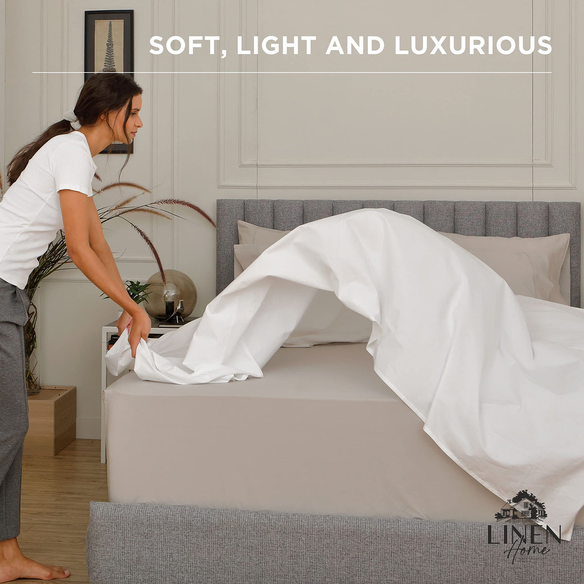 Linen Home packaging designed for gifting and seasonal presentation.