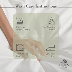 Linen Home Made in Green label confirms eco-conscious production.