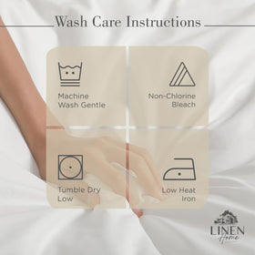 Linen Home Made in Green certification signifying eco-friendly production