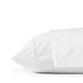 Linen Home percale pillowcase snow white 20x30 in a 2-pack for crisp, cool sleep