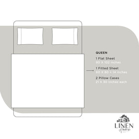 Linen Home deep-pocket elastic edge keeps sheets in place during sleep