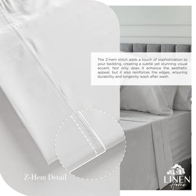 Linen Home queen pillowcase pair with durable z-hem stitch