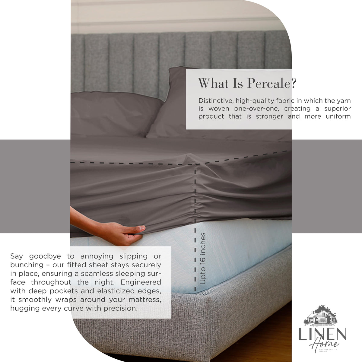 Linen Home pillowcases 20x36 featuring neat z-hem stitching.
