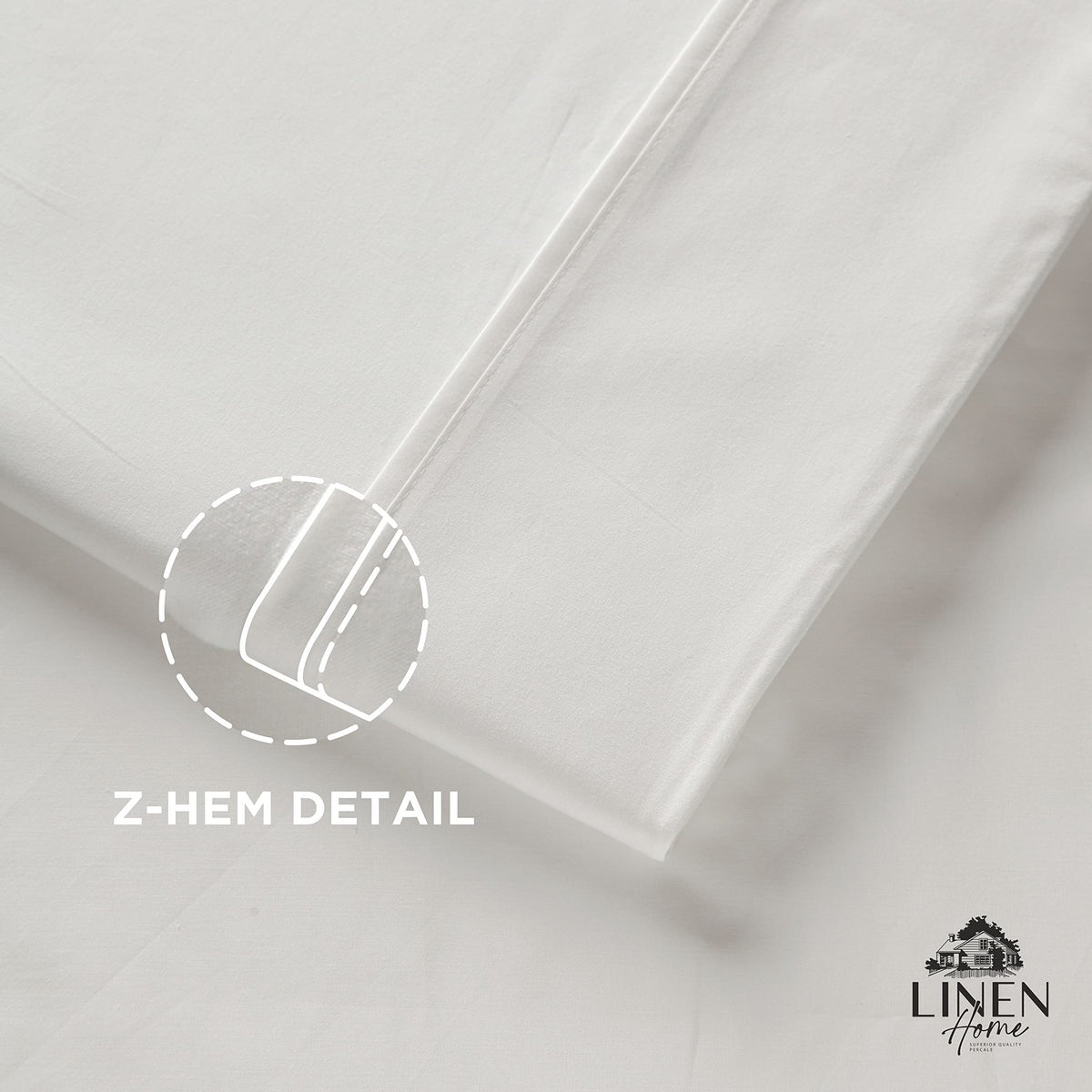 Linen Home bedroom setup with queen sheet showcasing crisp, cool nights