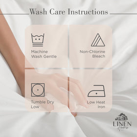 Linen Home sand shell percale weave delivers hotel-grade crispness and breathability.