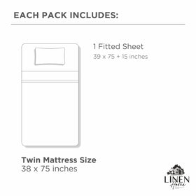 Linen Home twin-fitted on mattress up to 16 inches with snug fit.