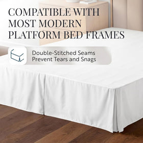 Linen Market bed skirt is machine washable for convenient care.